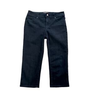 Chico’s Jeans Pants Fabulously Slimming Dark Wash Capri Denim Size 2 Chico’s 00